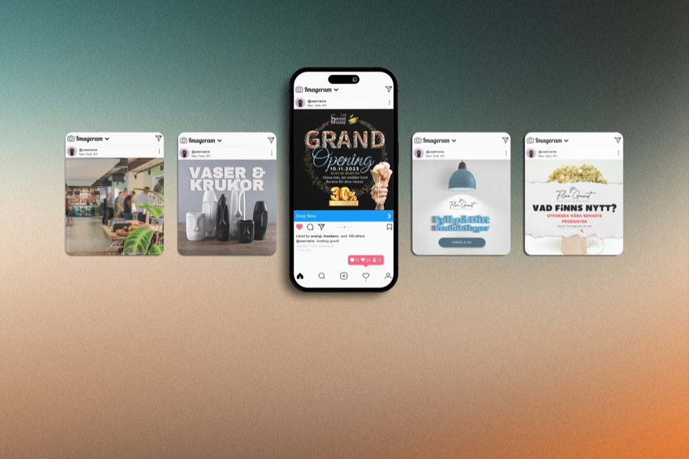Social media content mockup