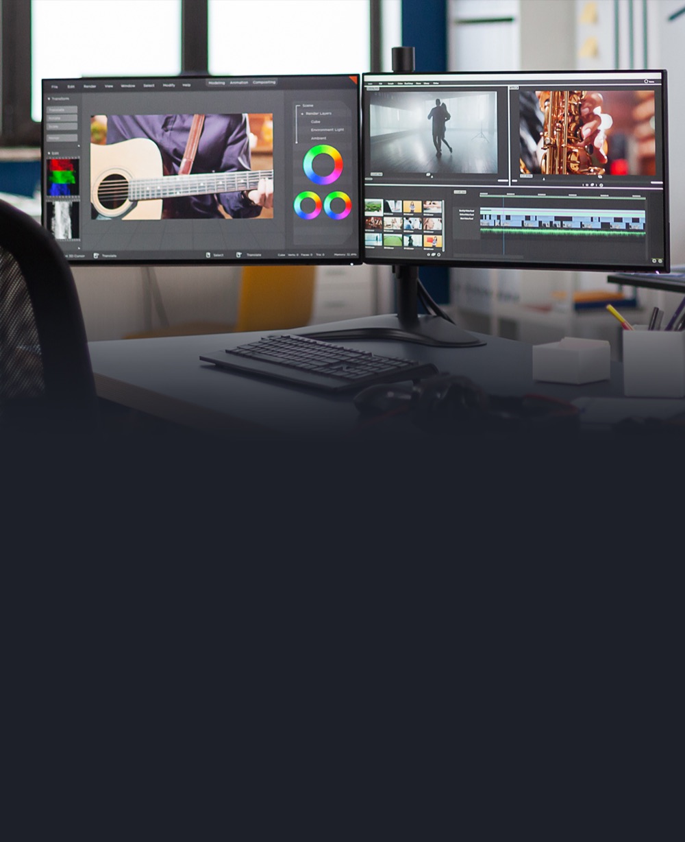 Professional video editing workstation